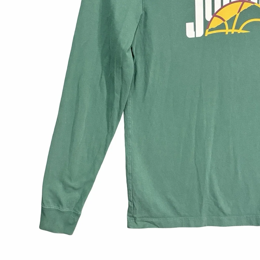 Jordan Brand Long Sleeve Graphic T-Shirt Green‎ Small Jumpman Basketball